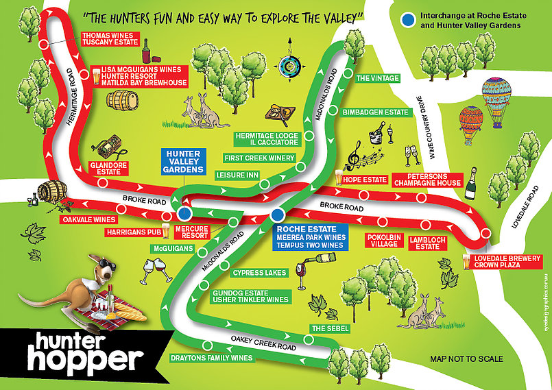 hunter valley winery map Hunter Hopper Hunter Valley Resort hunter valley winery map